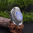 blue fire  Moonstone Ring, beautiful Moonstone Silver Ring, Moonstone Ring, Crescent Moon Ring, Moonstone Statement Ring, Boho Ring