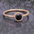 solid 925 sterling silver Black Onyx ring  Gold Vermeil Ring