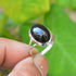 Natural Black Onyx Ring, Oxidized Ring, 925 Silver Rings, 10x14mm Oval Black Onyx Ring, Silver Jewelry, Women Ring, Onyx Ring, Gemstone Ring