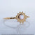 solid 925 sterling silver Opal ring  Gold Vermeil Ring