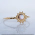 solid 925 sterling silver Opal ring  Gold Vermeil Ring