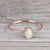 solid 925 sterling silver Opal ring  Gold Vermeil Ring