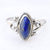 Dainty lapis lazuli ring - marqis shape lapis  ring - Natural Lapis Lazuli Ring -92.5% silver lapis ring - Promise Ring - Lapis Silver Ring