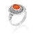 Cornelion Solid 925 Sterling Silver Ring Jewelry