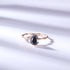 Rose gold ring, black ring, fashion ring, gemstone ring, ring, stack ring, proposal ring, prong set ring, pear ring, Gold Vermeil Ring