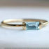 solid 925 sterling silver Swiss Blue Topaz Gold Vermei Ring