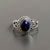 Dainty lapis lazuli ring - oval shape lapis lazuli ring - Natural Lapis Lazuli Ring -92.5% silver lapis ring - Lapis Silver Ring
