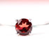 Sterling Silver Garnet Ring - 6mm Round Cut Crystal Ring - Dainty Stackable Jewelry - Christmas Gift for Her , round shape garnet ring
