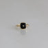 solid 925 sterling silver Black Onyx ring  Gold Vermeil Ring