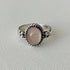 vintage Sterling Silver rose quartz  Ring - elegant  Rose Quartz Ring - natural rosequartz Ring - Vintage Silver RIng - Vintage boho Ring