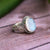 Rainbow Moonstone Ring, 92.5% Silver Ring, Silver Moonstone Ring, Gemstone Ring, Sterling Silver Ring, Rainbow Moonstone, boho Ring