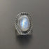 Rainbow Moon stone Ring, silver moonstone ring, gemstone ring, 92.5% sterling silver ring,