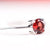 Sterling Silver Garnet Ring - 6mm Round Cut Crystal Ring - Dainty Stackable Jewelry - Christmas Gift for Her , round shape garnet ring
