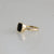 solid 925 sterling silver Black Onyx ring  Gold Vermeil Ring