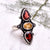 Citrin Garnet Solid 925 Sterling Silver Ring Jewelry