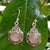 Rose Quartz Earrings, Rose Quartz Jewellery, Rose Quartz Jewelry, 925 Silver Plated Earrings, Handmade Earrings, Gemstone Drop Earrings