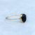 Black Onyx ring, Gold Vermeil Ring, onyx ring, Vintage Ring, natural onyx ring, oval dark black onyx ring