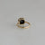 solid 925 sterling silver Black Onyx ring  Gold Vermeil Ring