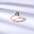 Rose gold ring, black ring, fashion ring, gemstone ring, ring, stack ring, proposal ring, prong set ring, pear ring, Gold Vermeil Ring