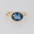 solid 925 sterling silver London Blue Topaz Gold Vermei Ring