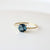 solid 925 sterling silver London Blue Topaz- Gold-Vermeil-Ring