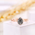 solid- 925 sterling silver Black Rutile ring Rose Gold Vermeil Ring