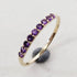 solid 925 sterling silver Amethyst ring  Gold Vermeil Ring