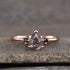 solid- 925 sterling silver Black Rutile ring Rose Gold Vermeil Ring