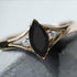 solid 925 sterling silver Black Onyx ring  Gold Vermeil Ring