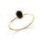 solid 925 sterling silver Black Onyx ring  Gold Vermeil Ring