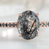 solid- 925 sterling silver Black Rutile ring Rose Gold Vermeil Ring