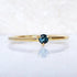 solid 925 sterling silver London Blue Topaz Gold Vermei Ring