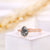 solid- 925 sterling silver Black Rutile ring Rose Gold Vermeil Ring