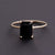 solid 925 sterling silver Black Onyx ring  Gold Vermeil Ring