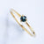 solid 925 sterling silver London Blue Topaz Gold Vermei Ring