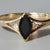 solid 925 sterling silver Black Onyx ring  Gold Vermeil Ring