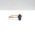 solid 925 sterling silver London Blue Topaz Gold Vermei Ring