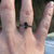 solid- 925 sterling silver Black Rutile ring Rose Gold Vermeil Ring