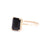 solid 925 sterling silver Black Onyx ring  Gold Vermeil Ring