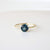 solid 925 sterling silver London Blue Topaz- Gold-Vermeil-Ring