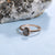 solid 925 sterling silver Black Rutile Quartz ring  Gold Vermeil Ring