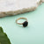 solid 925 sterling silver Black Rutile ring  Rose Gold Vermeil Ring
