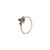 solid 925 sterling silver Black Rutile Quartz ring Rose Gold Vermeil Ring