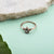 solid 925 sterling silver Black Rutile Quartz ring Rose Gold Vermeil Ring