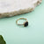 solid 925 sterling silver Black Onyx ring  Gold Vermeil Ring