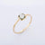 solid 925 sterling silver Green Amethyst ring  Gold Vermeil Ring