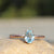 solid 925 sterling silver Blue Topaz Gold Vermei Ring