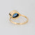 solid 925 sterling silver London Blue Topaz Gold Vermei Ring