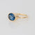 solid 925 sterling silver London Blue Topaz Gold Vermei Ring