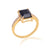 solid 925 sterling silver Black Onyx ring  Gold Vermeil Ring